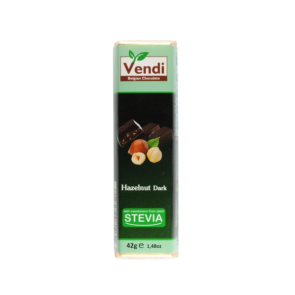 Σοκολάτα Vendi χωρίς ζάχαρη dark-hazelnut 42γρ.
