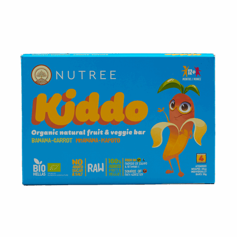 Kiddo μπάρες μπανάνα & καρότο 4*30γρ. ΒΙΟ (χωρίς γλουτένη)