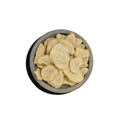 Μπανάνα τσιπς με γιαούρτι και λευκή σοκολάτα