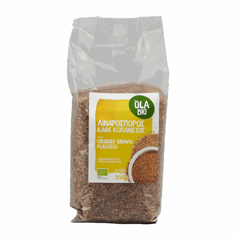 Λιναρόσπορος καφέ κοπανιστός 350γρ. ΒΙΟ